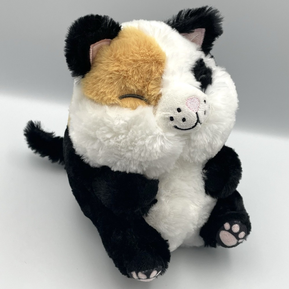 Belly‎ Buddies Calico Cat Plush 7" Stuffed Animal Nanco Kitty Black Tan White